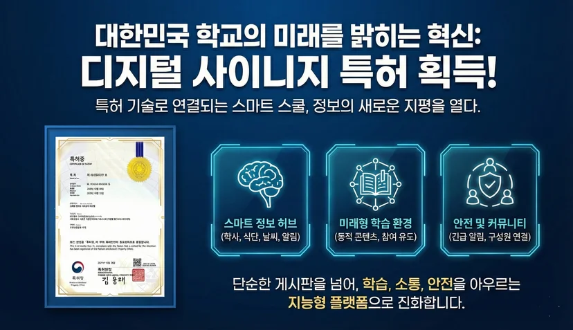 학교 전자게시판 사이니지 특허기업 스마트플랫