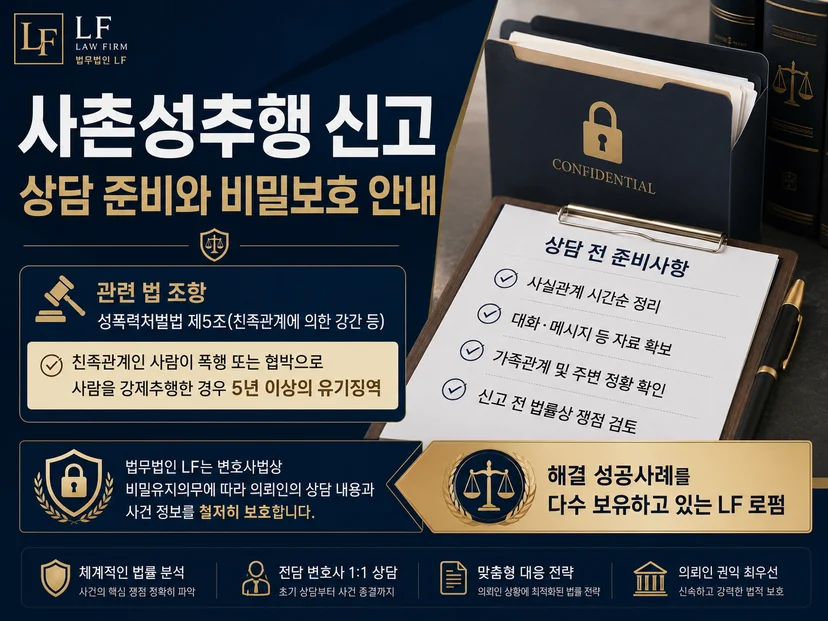 사촌성추행 신고 상담 전 준비사항