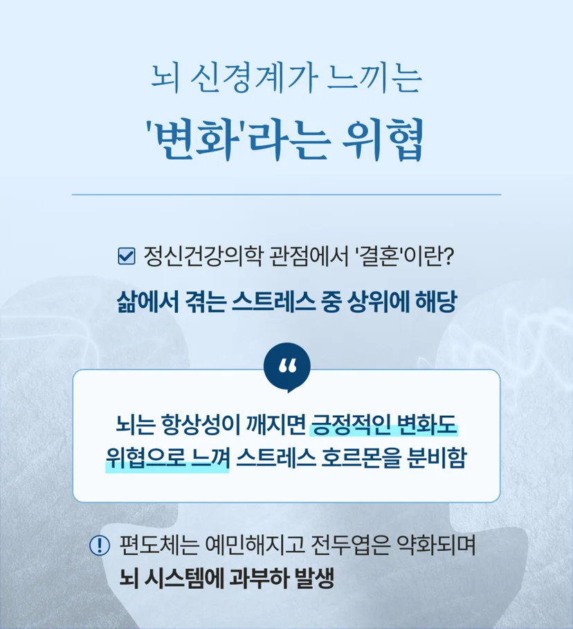 결혼은 삶에서 겪는 스트레스 중 상위
