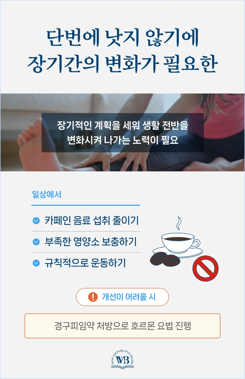 장기간 변화가 필요한 월경전증후군