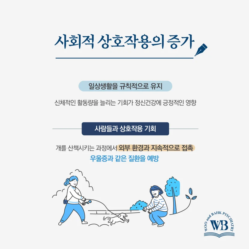 사회적 상호작용의 증가