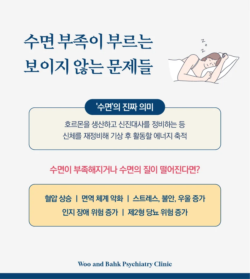 수면 부족이 유발하는 다양한 문제들