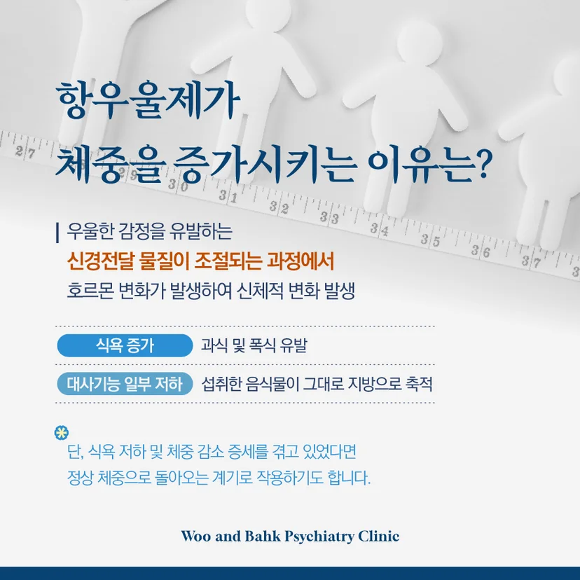 항우울제가 체중을 증가시키는 이유