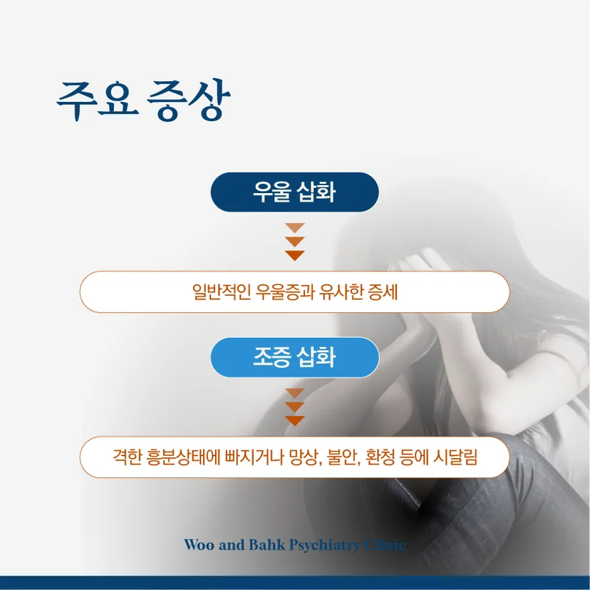 주요 증상인 우울 삽화와 조증 삽화