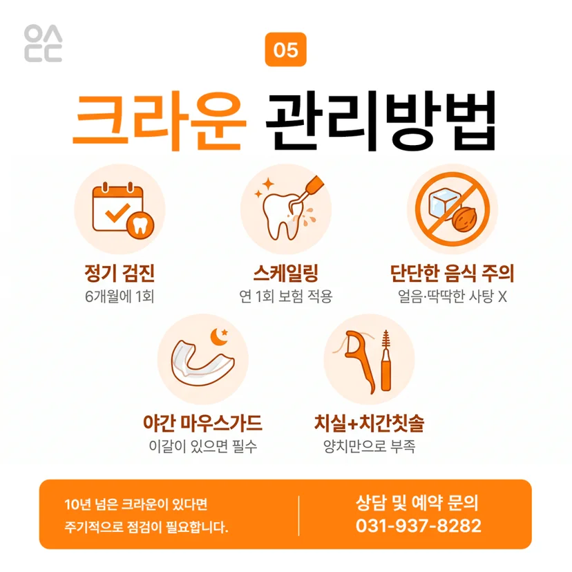 크라운 관리방법