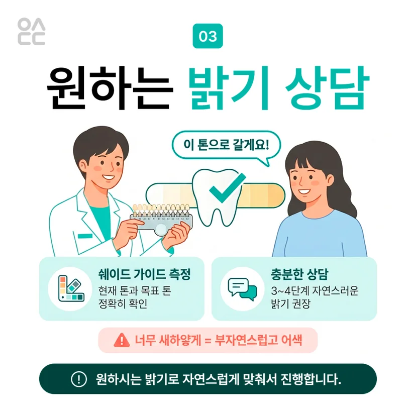 원하는 밝기 상담