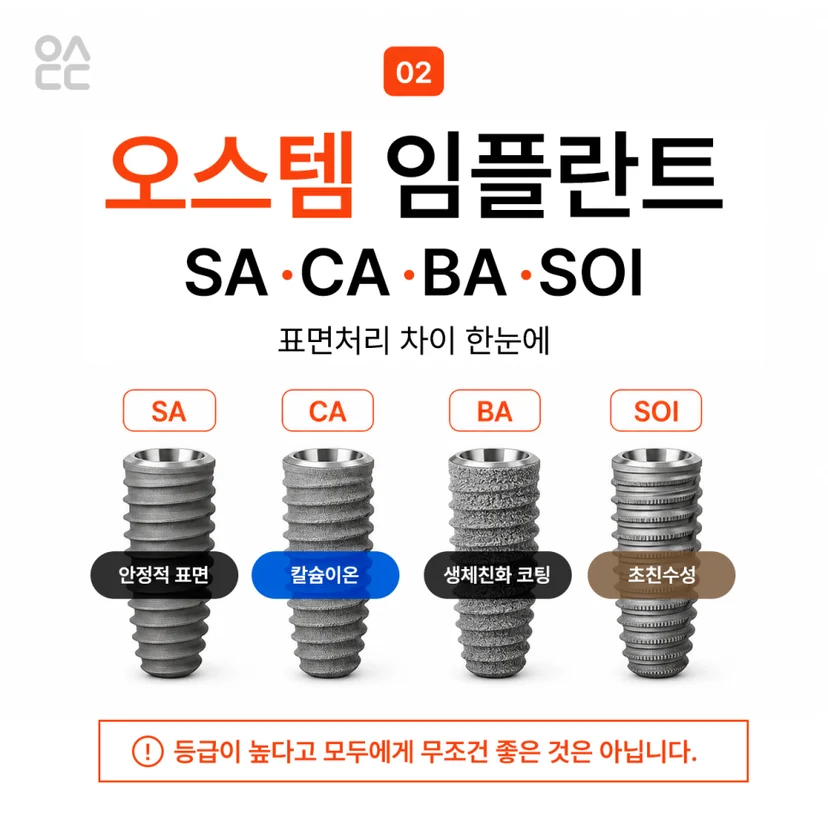 오스템 임플란트 등급