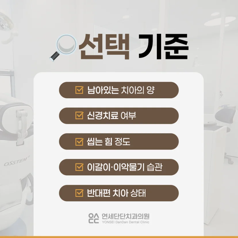 크라운 선택 기준