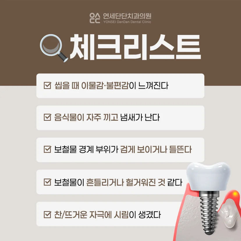 보철물 교체시기  체크리스트