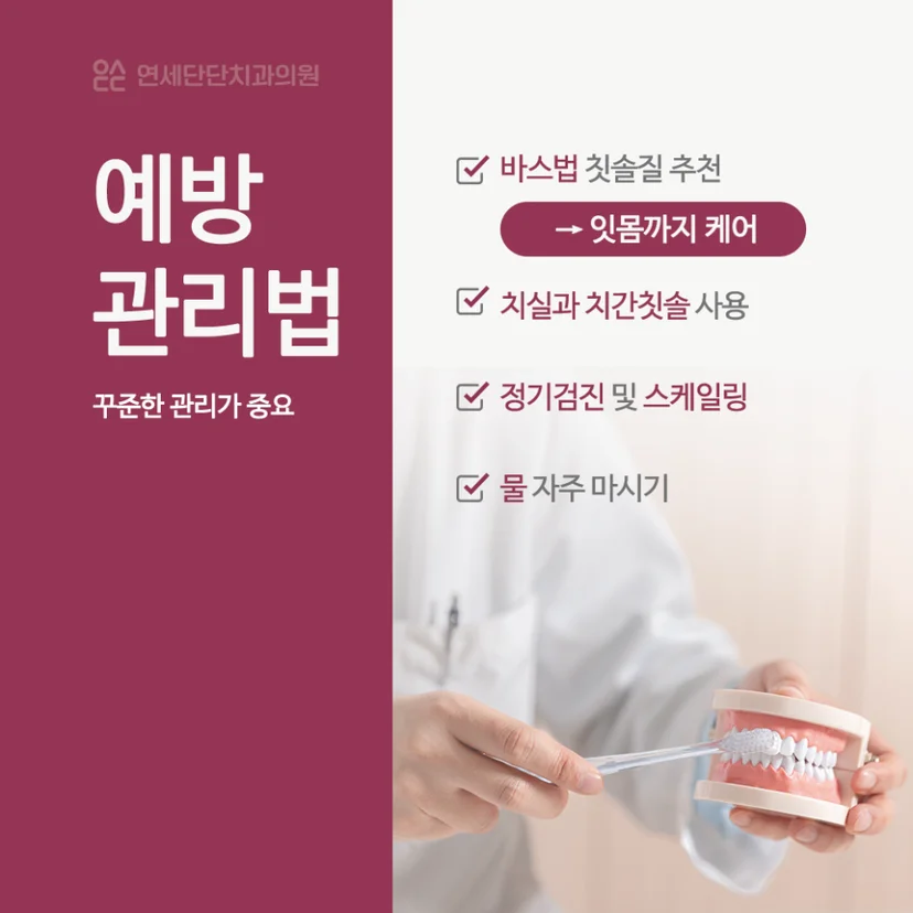 치은염 치주염 예방 관리법