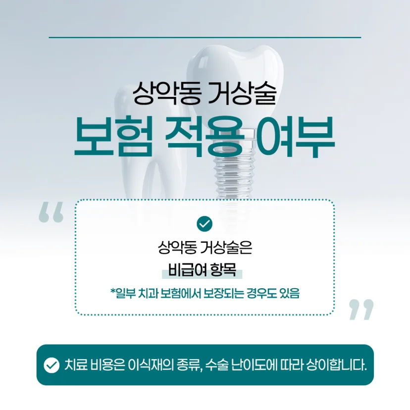 임플란트 상악동 거상술 보험 적용 여부