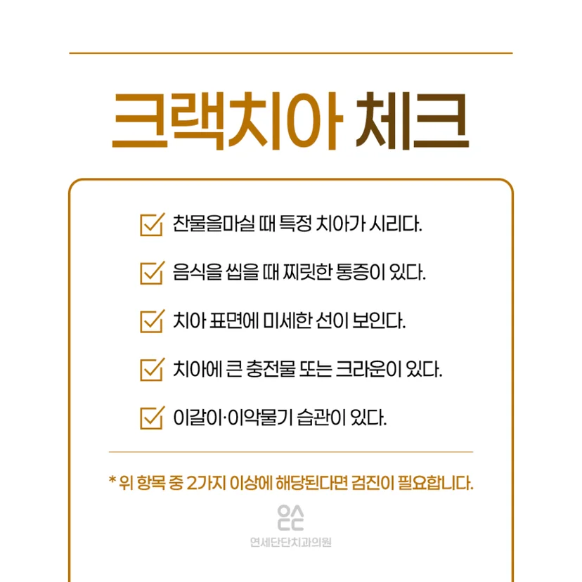 크랙치아 체크리스트