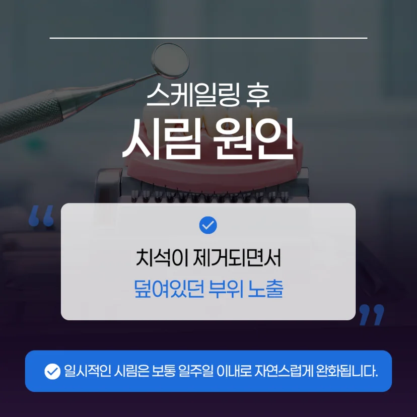 스케일링 후 시림 원인