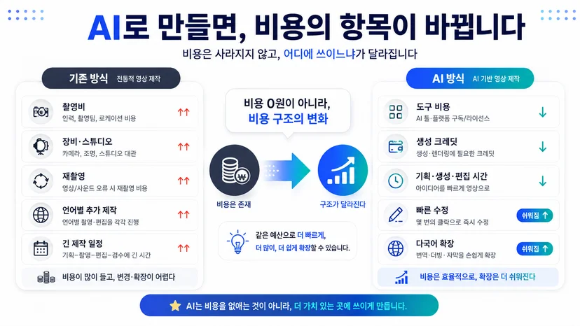 구독료·크레딧과 사람의 시간으로 재구성되는 AI 영상 비용