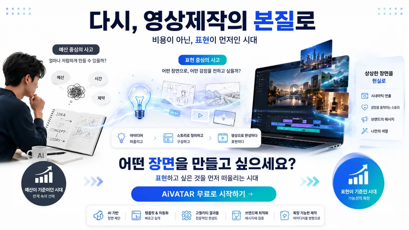 머릿속에만 있던 장면을 직접 영상으로 만들어보는 AiVATAR
