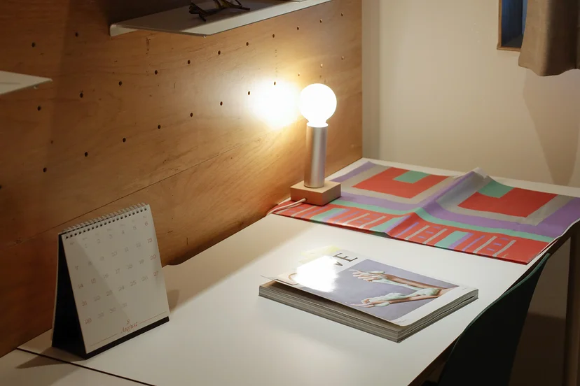 Private furnished room with a desk at Mangrove Seoul — short-term base for digital nomads.