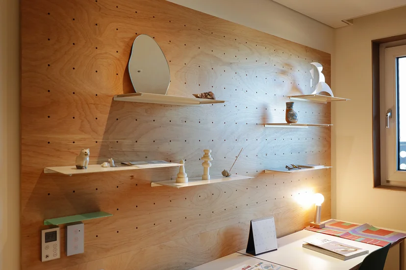 Private furnished room with a desk at Mangrove Seoul — short-term base for digital nomads.