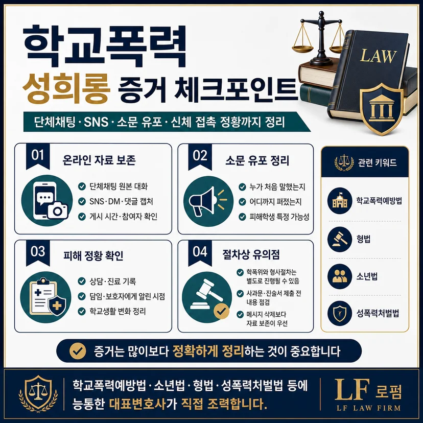 학교폭력 성희롱 증거