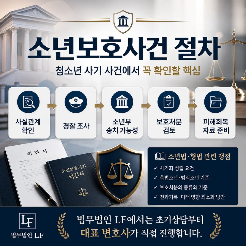 청소년 사기죄 처벌 사건 진행 절차