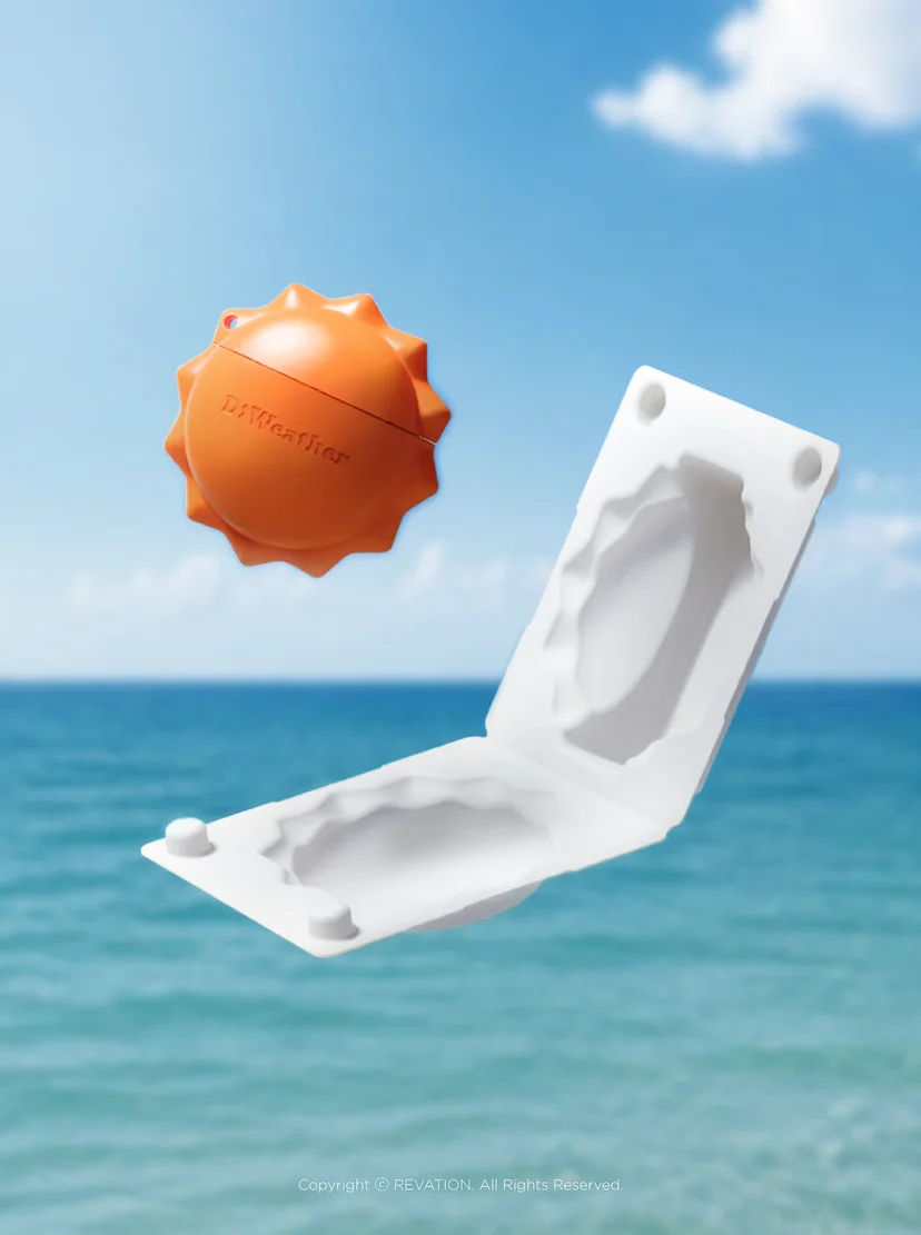 리스튜디오가 제작한 페이퍼몰드 기반 D:Weather(디웨더) SUNCOATA SUN BLOCK PACKAGING(선코타 선블록 패키지)