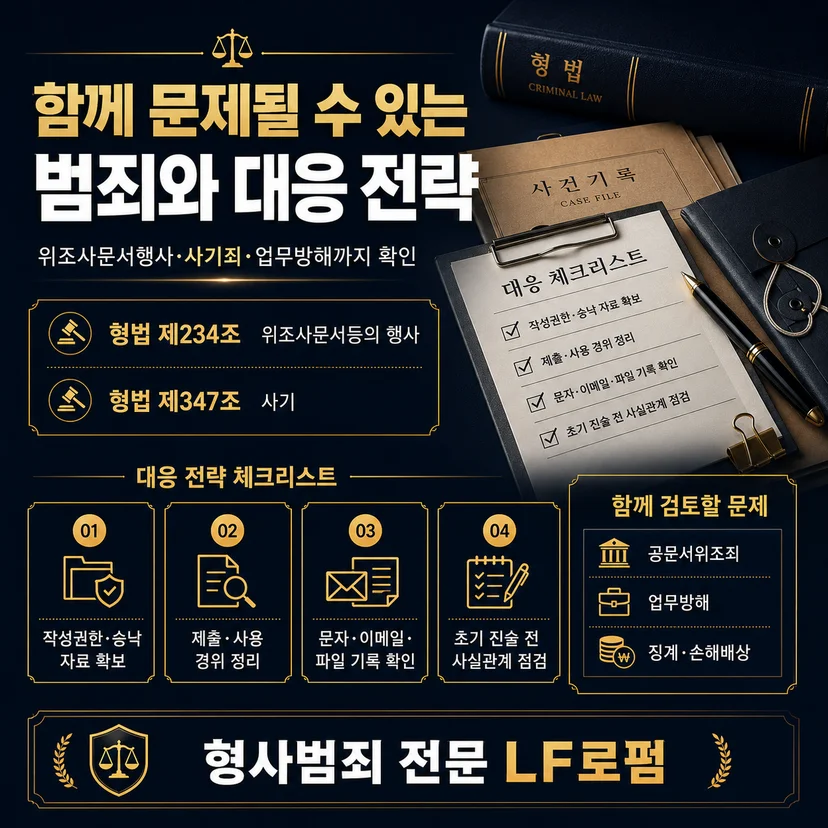 사문서위조죄 사건 대응 전략