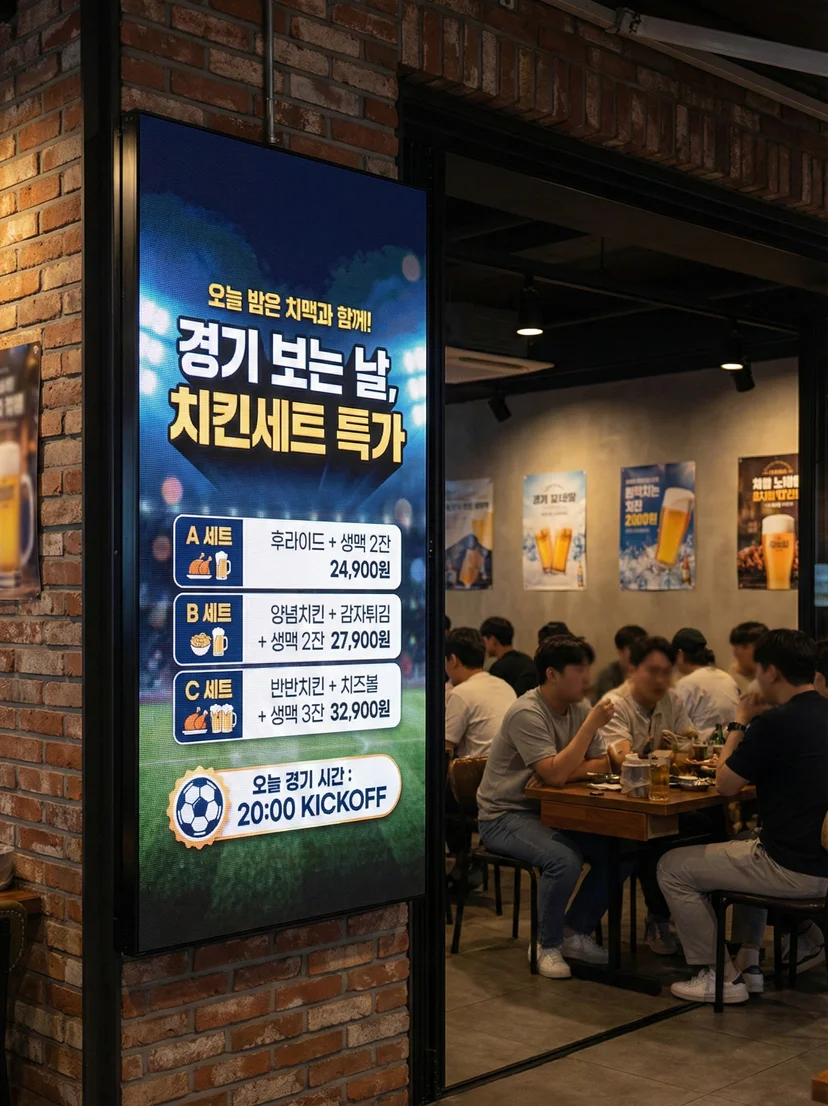 지주형 미디어월 예시