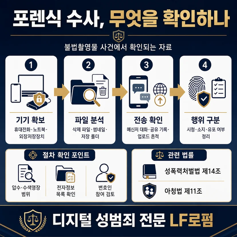 불법촬영물 처벌에 영향을 미치는 포렌식 수사 내용