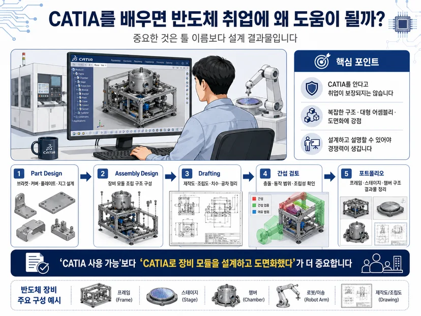 반도체 장비 설계 카티아 솔리드웍스 교육 취업 포트폴리오