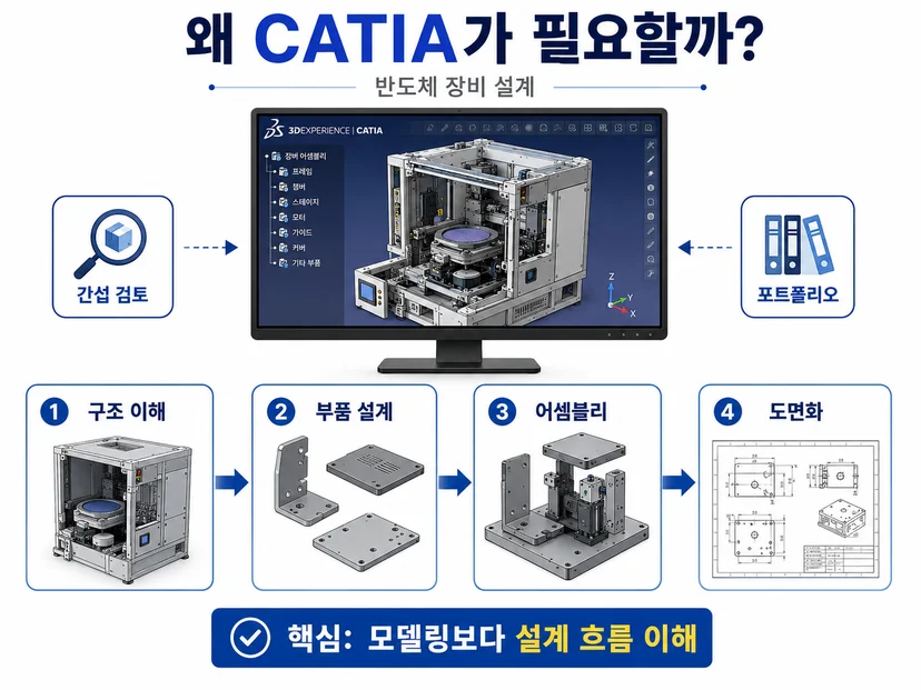 반도체 장비 설계 카티아 솔리드웍스 교육 강의 학원