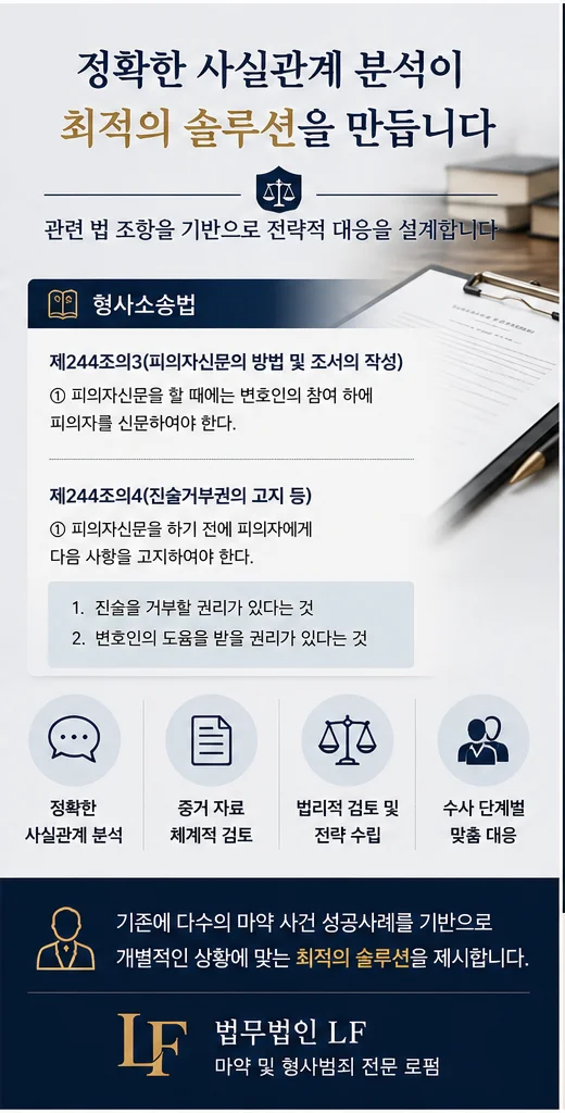 필로폰투약초범 경찰조사 조력 안내