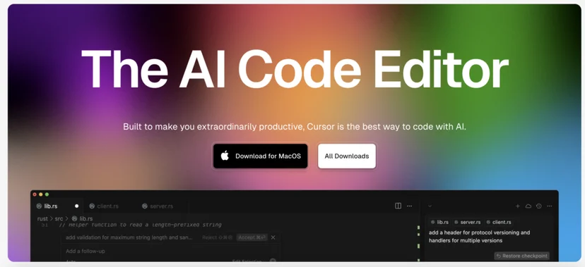 The AI Code Editor 화면 이미지