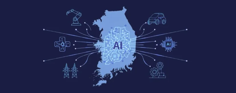 한국 산업 전반에 확산되는 AI 생태계를 나타낸 이미지, 제조·에너지·모빌리티·의료 등 연결
