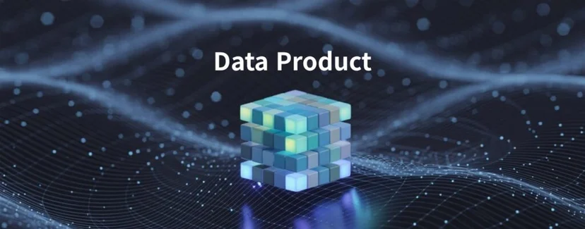 구조화된 데이터를 고부가가치 AI 자산으로 전환하는 데이터 프로덕트(Data as a Product) 개념을 표현한 시각화 이미지