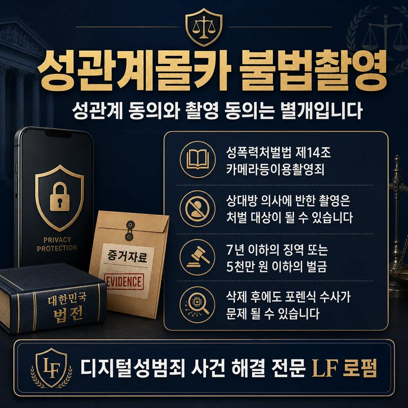 성관계몰카 불법촬영물 사건 적용 법 규정