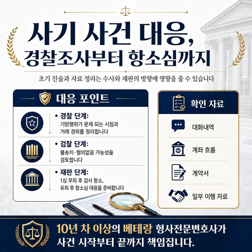 사기 사건 형자 절차 단계 별 대응 