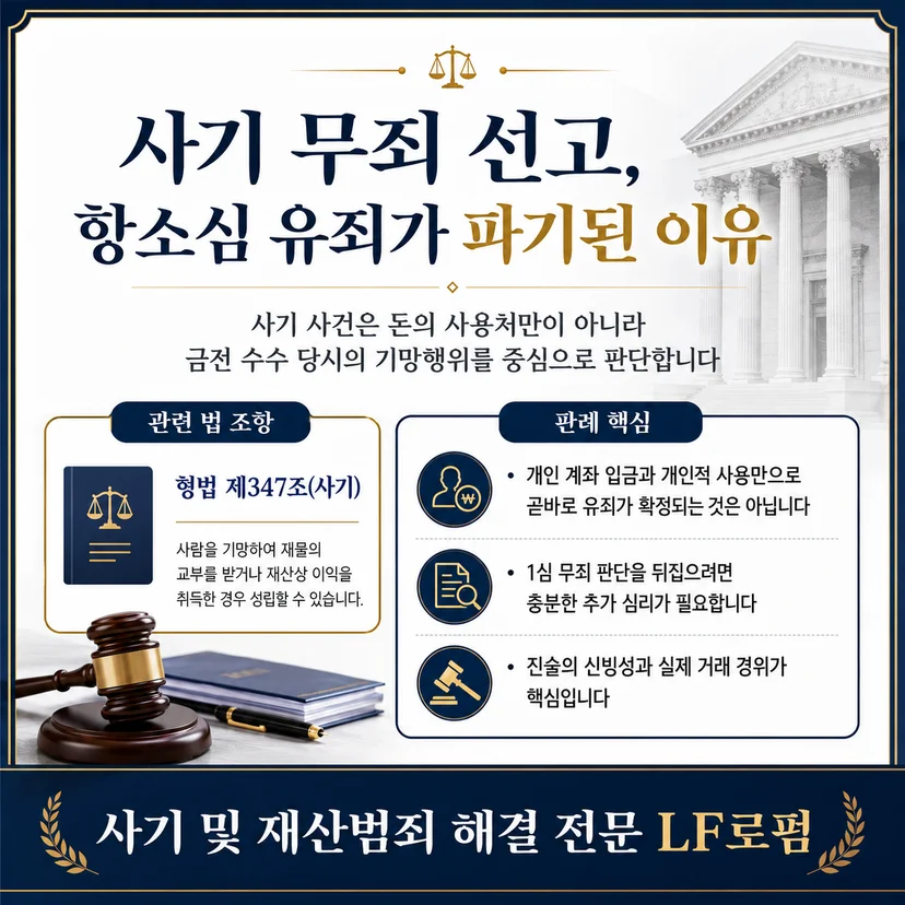 사기 무죄 선고 관련 대법원 판례