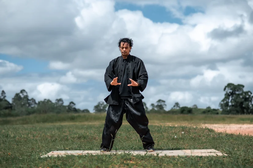 man practicing Qi Gong