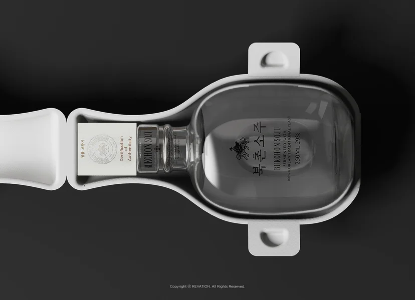 리스튜디오가 제작한 NOSTALGIA BUKCHON SOJU PACKAGING(노스텔지어 북촌소주 패키징)