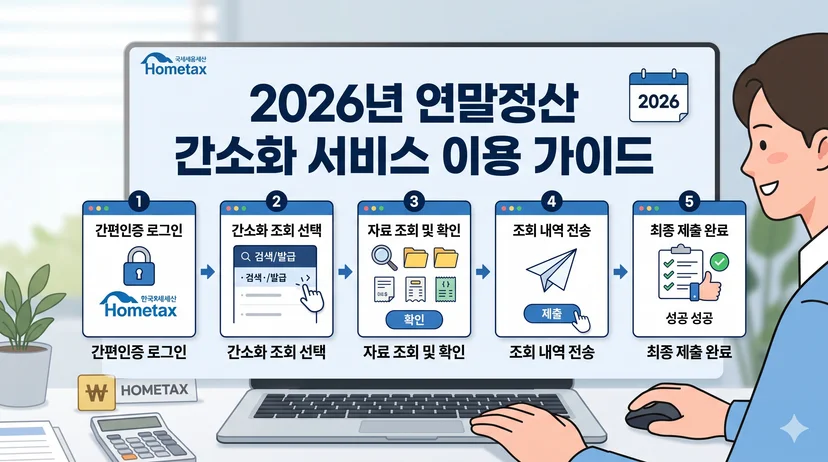 국세청 홈택스 연말정산 간소화 서비스 이용 화면 가이드