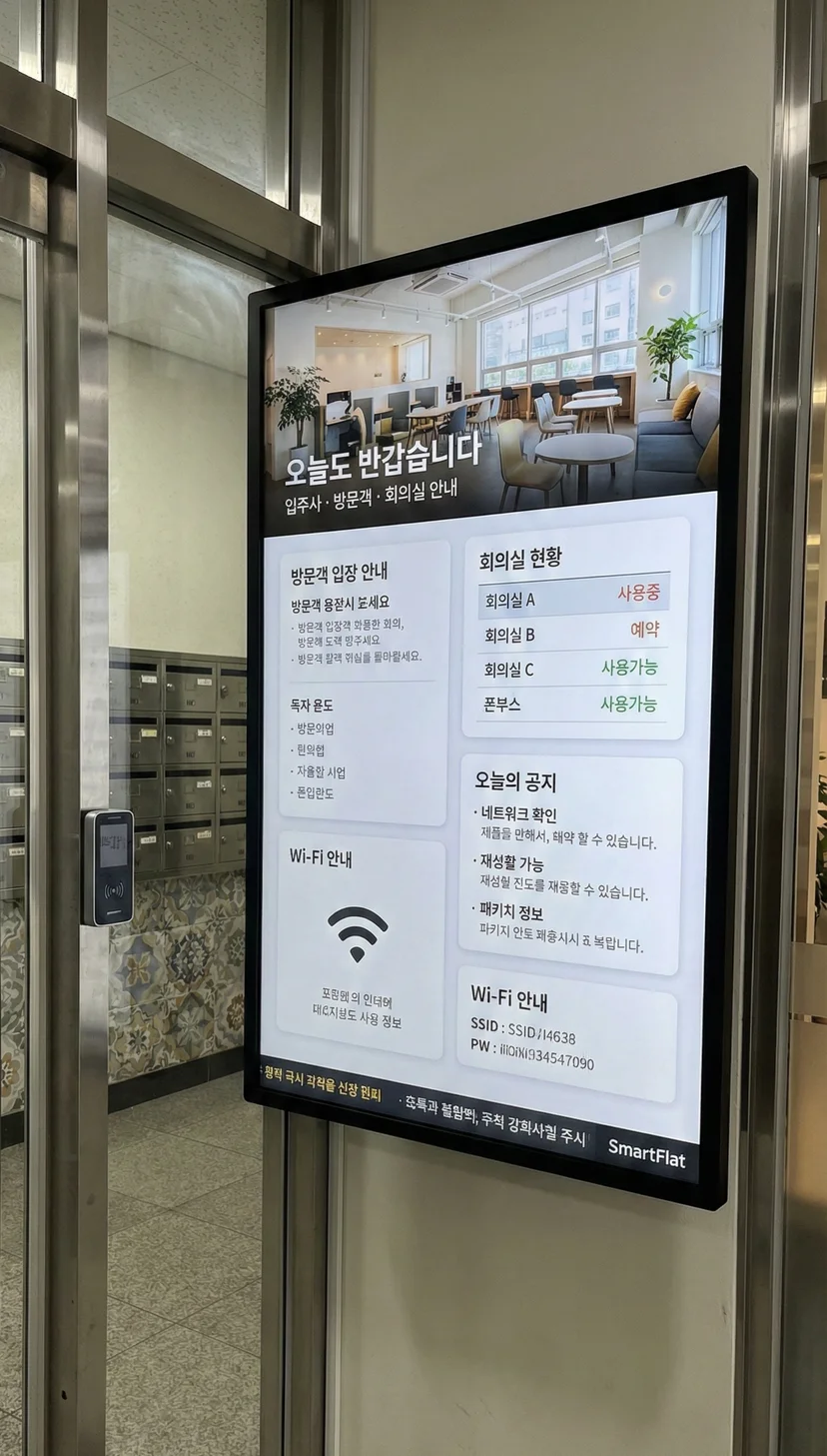 벽면 설치형 디지털사이니지