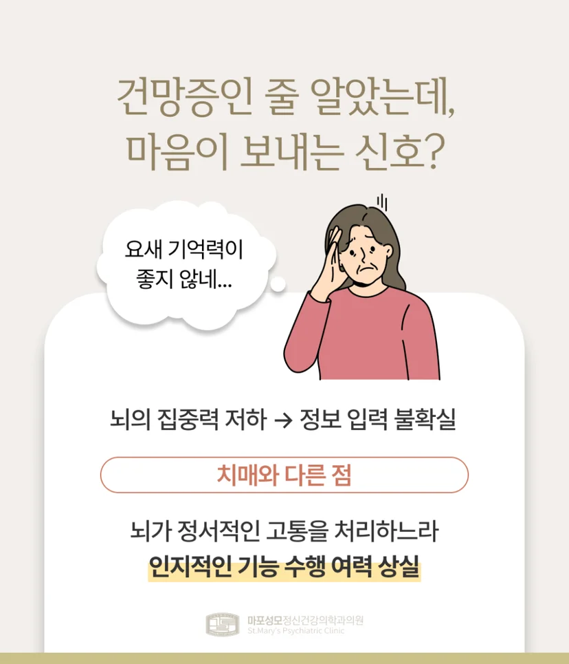 우울증 기억력 저하