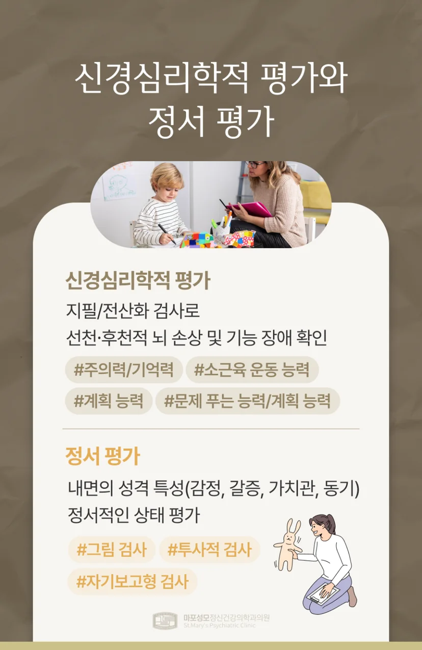 아동청소년 신경심리학적 평가 및 정서 평가