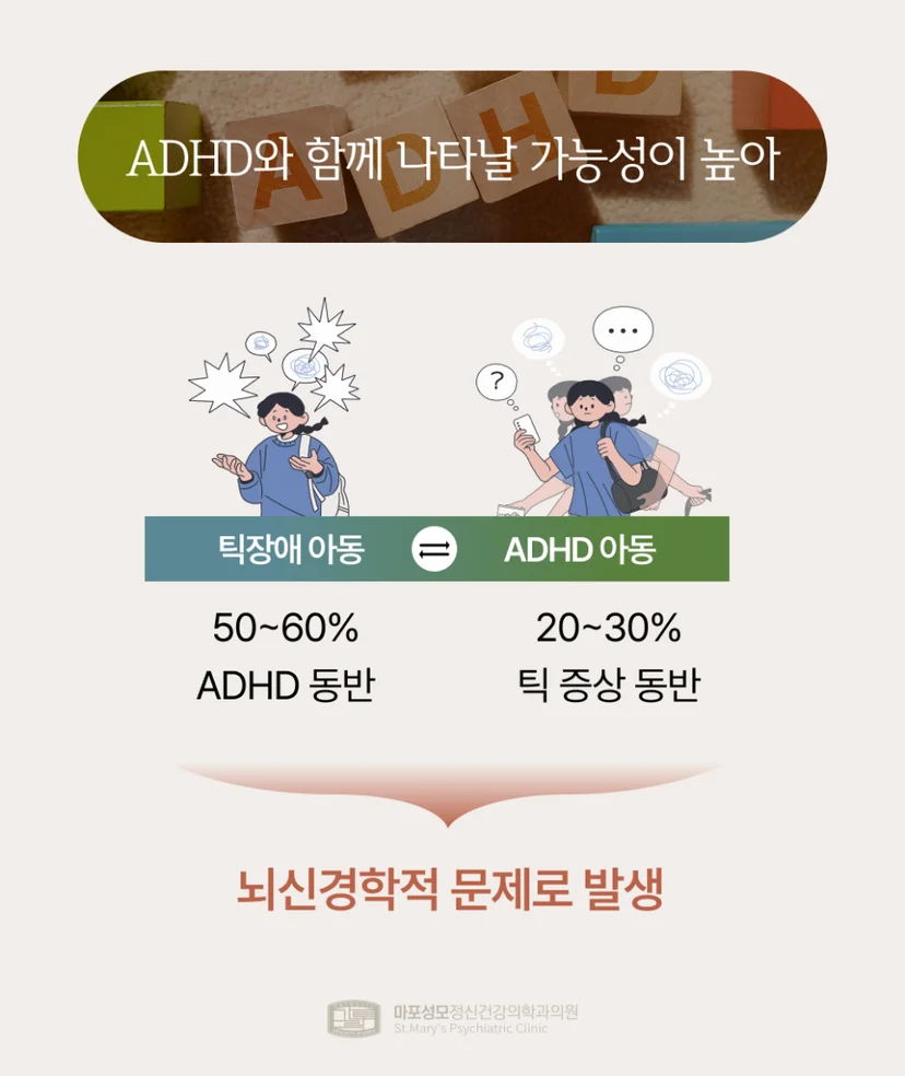 청소년 틱장애 ADHD 관련성