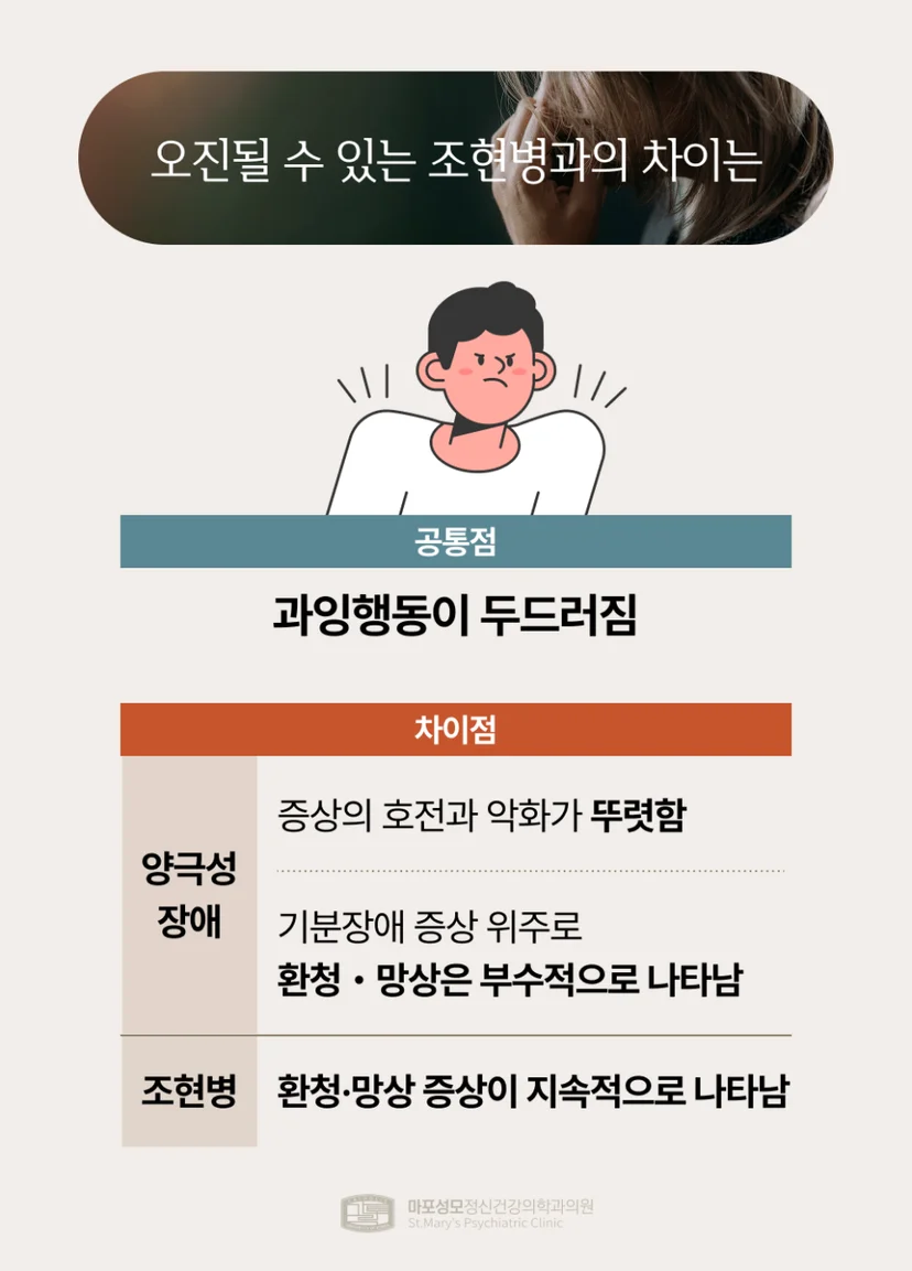 양극성장애 조현병 차이점