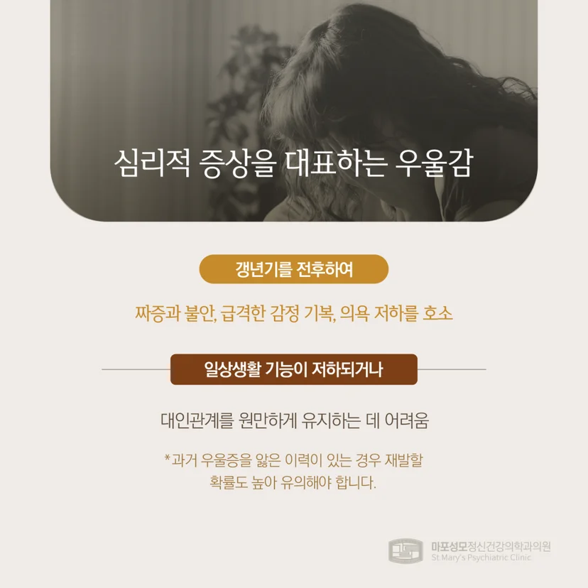 갱년기 우울증 설명
