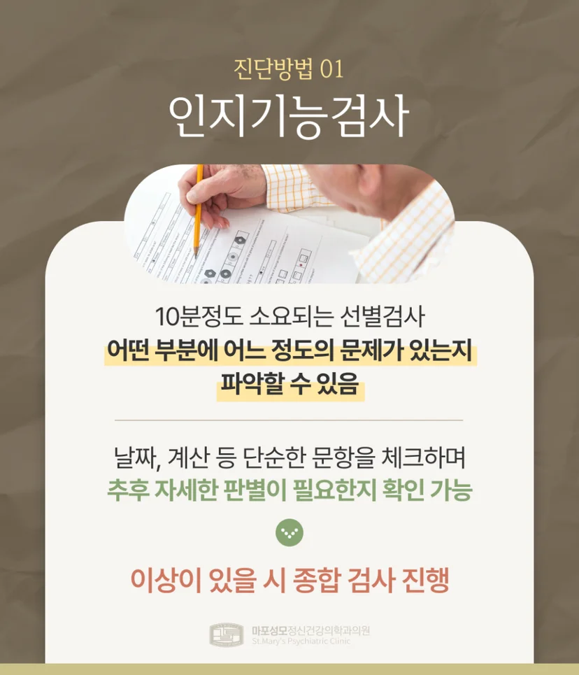 치매 진단 인지기능검사