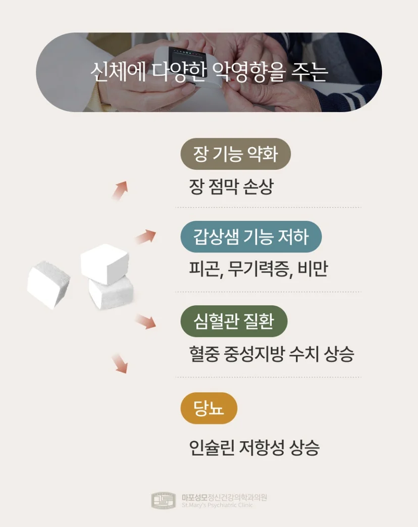 설탕 중독 악영향