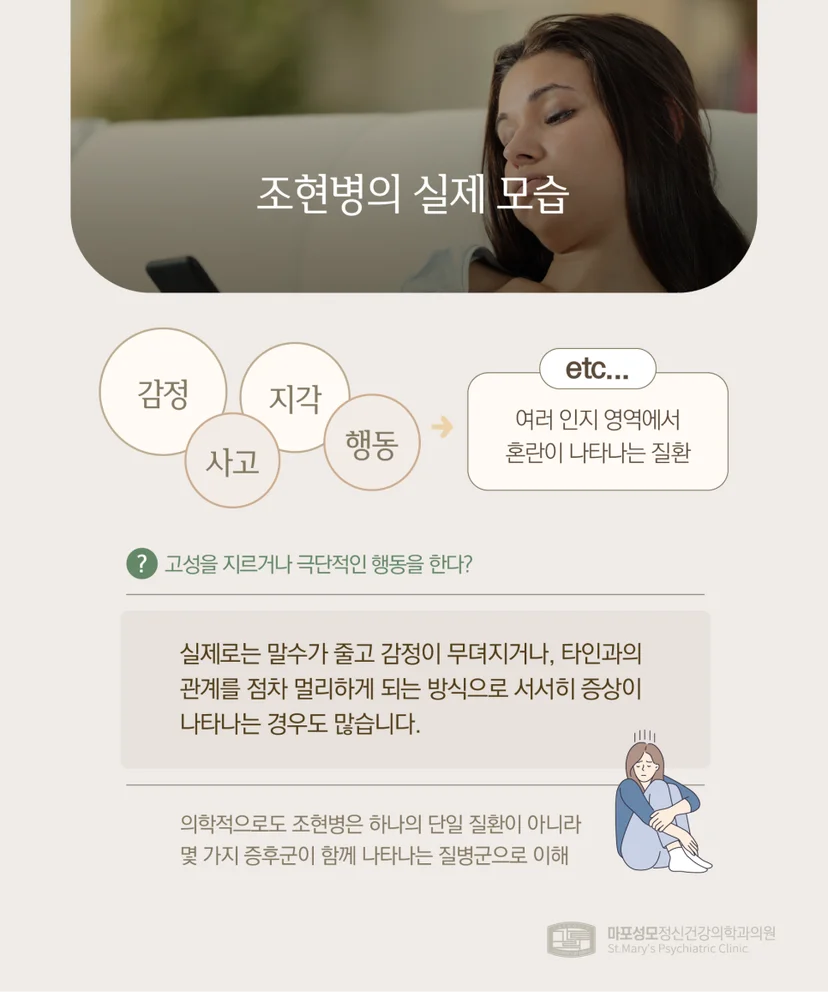 조현병 실제 증상