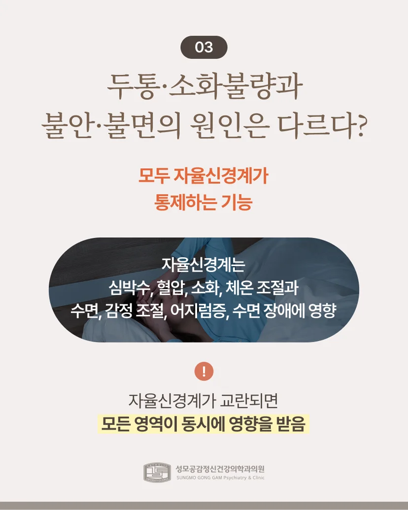 자율신경계 교란 시 증상
