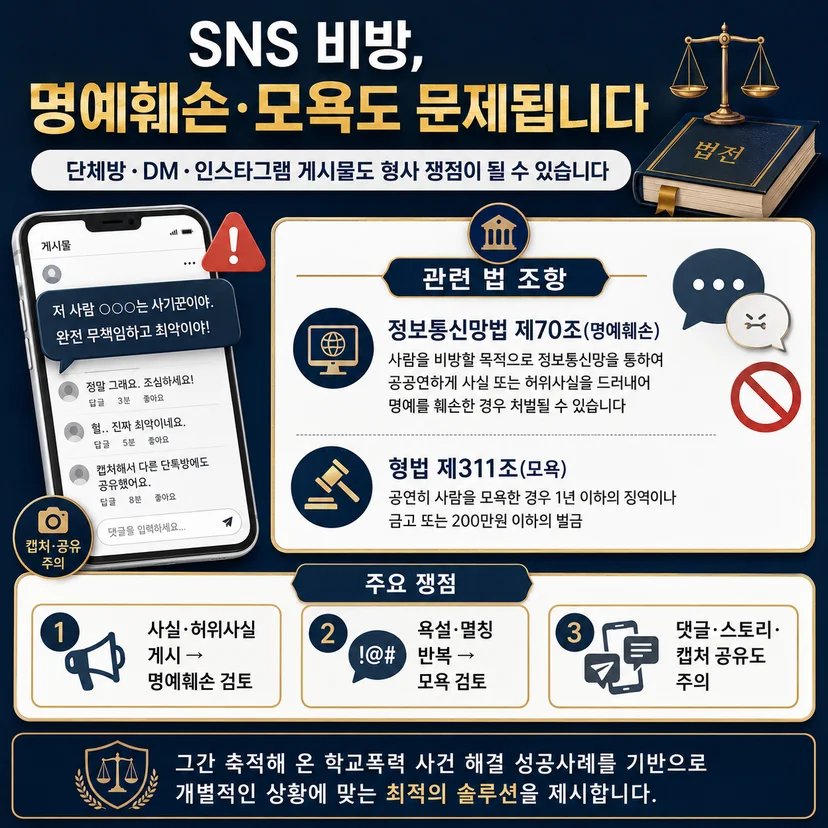 SNS 학교폭력 관련 법 조항